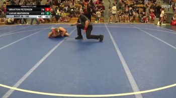 102 lbs Cons. Round 1 - Lucas Mathison, West Salem Bangor vs Braxton Petersen, TMB/WWG Panther Wrestling