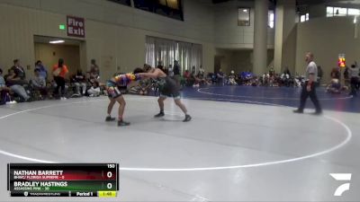 150 lbs Round 5 (6 Team) - Bradley Hastings, Assassins Pink vs Nathan Barrett, BHWC/ Florida Supreme