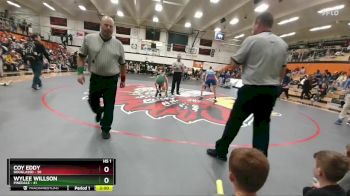132 lbs Semifinal - Wylee Willson, Pinedale vs Coy Eddy, DouglasSD