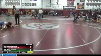 62 lbs 3rd Place Match - Ryder Clawson, Trailblazer Wrestling Club vs Thomas Starr, Junior Gaels