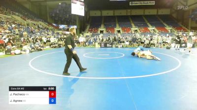 138 lbs Cons 64 #2 - Jonathan Pacheco, New Mexico vs Jameal Agnew, Kansas