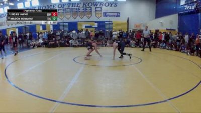 120 lbs Champ. Round 2 - Lucas Layne, Lake Highland Prep vs Mason Howard, North Port HIgh School