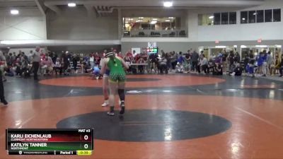 120 lbs Cons. Round 3 - Katilyn Tanner, NORTHMONT vs Karli Eichenlaub, CLERMONT NORTHEASTERN