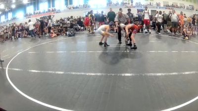 84 lbs Cons. Round 1 - Treyson Denning, Crystal Coast Grapplers vs Jt Sinsabaugh, Palm Bay