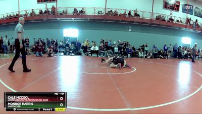 144 lbs Cons. Round 2 - Monroe Harris, Unattached vs Cale McCool, Lawrenceburg Youth Wrestling Club