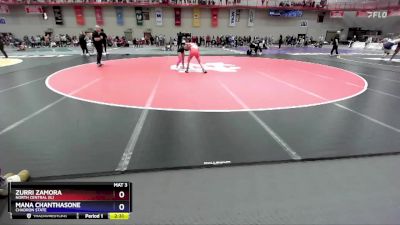 103 lbs Cons. Round 4 - Mana Chanthasone, Chadron State vs Zurri Zamora, North Central (IL)