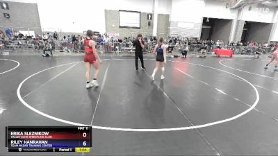 136 lbs Semifinal - Erika Sleznikow, Valley Elite Wrestling Club vs Riley Hanrahan, Team Nazar Training Center