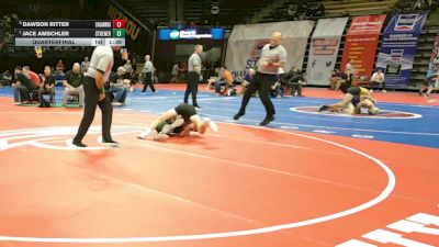 106 Class 2 lbs Quarterfinal - Jace Amschler, Ste. Genevieve vs Dawson Ritter, Logan-Rogersville