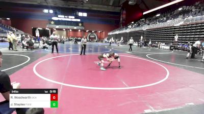 54 lbs 5th Place - Rhett Woodworth, Dickinson WC vs Jaxson Staples, Pueblo County WC