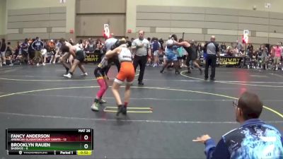 75 lbs Placement - Brooklyn Rauen, BadBass vs Fancy Anderson, American Gladiators-Lady Saints