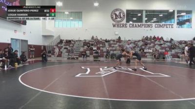 285 lbs Quarters & 1st Wb (16 Team) - Josue Quintero-Perez, Mt. San Antonio College vs Logan Hansen, Moorpark College