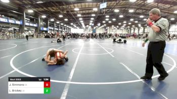 120 lbs Round Of 128 - Jake Simmons, CA vs Luke Brickey, LA