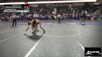 92 lbs Cons. Round 3 - Kashton Broeckelman, Great Bend vs Maxuim Tuttle, CKSY Lions