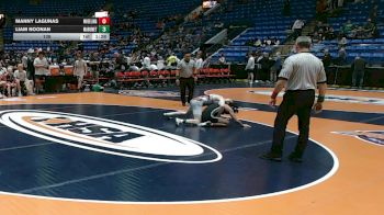 138 lbs Quarterfinals (8 Team) - Liam Noonan, Mahomet (M.-Seymour) vs Manny Lagunas, Wheeling