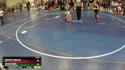 70 lbs Champ. Round 2 - Tayson Teeples, JWC vs Hayes Pack, Cougars Wrestling