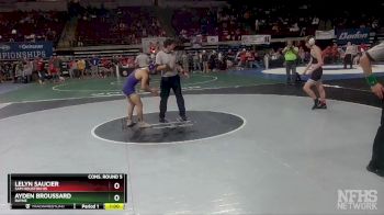 D 2 113 lbs Cons. Round 5 - Ayden Broussard, Rayne vs Lelyn Saucier, Sam Houston Hs