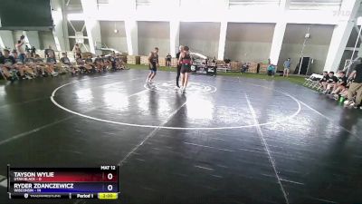 165 lbs Quarterfinals (8 Team) - Tayson Wylie, Utah Black vs Ryder Zdanczewicz, Wisconsin