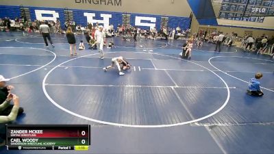 54 lbs Semifinal - Cael Woody, Sanderson Wrestling Academy vs Zander Mckee, Uintah Wrestling