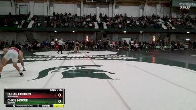 174 lbs Quarterfinal - Lucas Condon, Wisconsin vs Chris Moore, Illinois