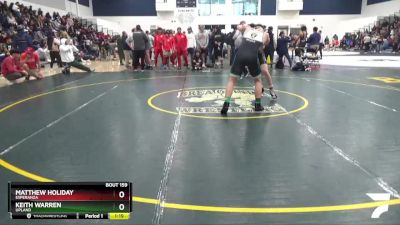 190 lbs Champ. Round 1 - Matthew Holiday, Esperanza vs Keith Warren, Upland