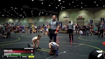 75 lbs Quarterfinals (8 Team) - Finn Cliff, Belding Orange vs Emerson Chandler, BadBass