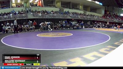 120 lbs Semis & Wb (16 Team) - Zaiac Johnson, Norfolk vs Benjamin Whitright, Cheyenne East