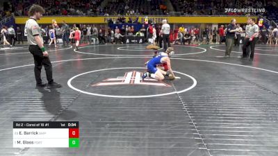 100 lbs Rd 2 - Consi Of 16 #1 - Easton Barrick, Shippensburg vs Mason Glass, Fort LeBoeuf