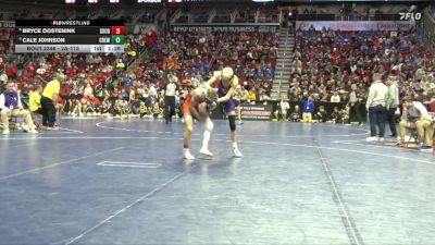 2A-113 lbs Quarterfinal - Bryce Oostenink, Sioux Center vs Cale Johnson, Central DeWitt