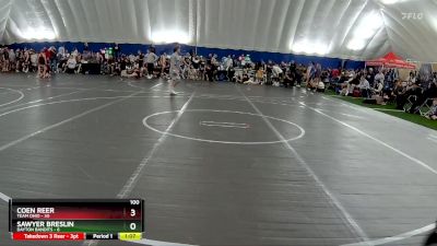 100 lbs Round 1 (8 Team) - Coen Reer, Team Ohio vs Sawyer Breslin, Dayton Bandits