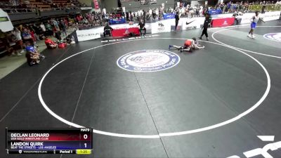 106 lbs Cons. Semi - Declan Leonard, USA Gold Wrestling Club vs Landon Quirk, Beat The Streets - Los Angeles