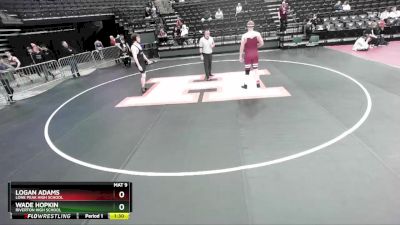 218 lbs Quarterfinal - Wade Hopkin, Riverton High School vs Logan Adams, Lone Peak High School