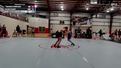 97 kg Champ. Round 1 - Mason Christian, Hilltopper Wrestling Club vs Caleb Sharp, Eagle WC