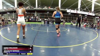 108 lbs Round 3 (8 Team) - Ahnai Welchans, Ohio vs Brooklyn Simpson, Kansas