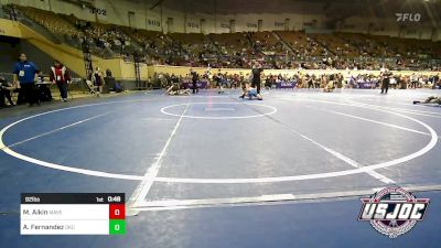 92 lbs Semifinal - Mason Aikin, Maverick Elite Wrestling vs Alex Fernandez, OKC Saints Wrestling