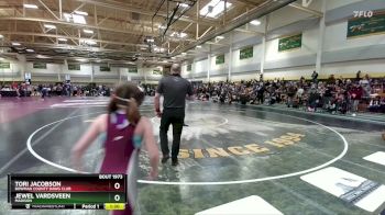 100 lbs Round 2 - Jewel Vardsveen, Madison vs Tori Jacobson, Bowman County Dawg Club