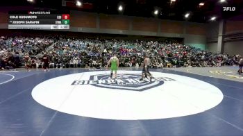120 lbs Champ. Round 1 - Joseph Sarafin, St. Mary`s vs Cole Kusumoto, Kamehameha