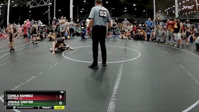 56 lbs Semis (4 Team) - Joshua Sawyer, Killer Elite vs Camila Ramirez, Ohio Gold