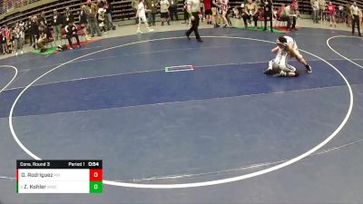 110 lbs Cons. Round 3 - Zack Kohler, Wasatch Wrestling Club vs Omari Rodriguez, Pride Wrestling