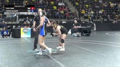 124 lbs Quarterfinal - Aspen Blasko, Grand Valley State vs Cali Leng, Iowa