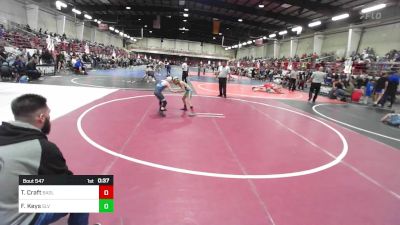 66 lbs Semifinal - Tristen Craft, Badlands Elite vs Forrest Keys, SLV Elite WC