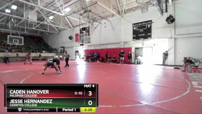 125 lbs Quarterfinal - Caden Hanover, Palomar College vs Jesse Hernandez, Cerritos College