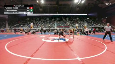 4A-132 lbs Champ. Round 1 - Carter Evans, Natrona County vs Lincoln Young, Rock Springs