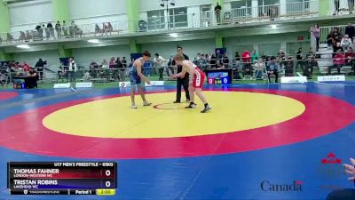 65kg 5th Place Match - Thomas Fahner, London-Western WC vs Tristan Robins, Lakehead WC