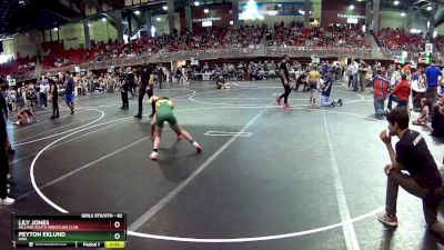 82 lbs Cons. Round 3 - Lily Jones, Millard South Wrestling Club vs Peyton Eklund, HWA