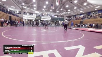 113 lbs Cons. Round 3 - Mateo Tsujimoto, Sage Creek vs Benjamin Fronczac, Carlsbad
