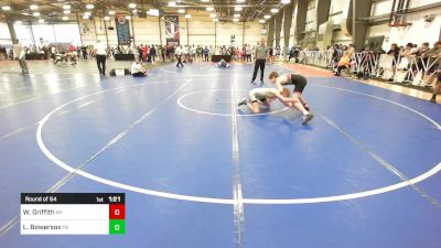 112 lbs Round Of 64 - William Griffith, NY vs Layten Bowersox, PA