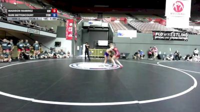 115 lbs Madison Ramirez, IEWA - Inland Empire Wrestling Association vs Suri Bettencourt, TCWA - Tri-Counties Wrestling Association