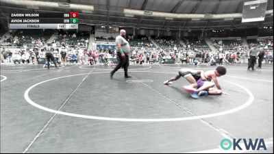 92 lbs Final - Zaiden Wilson, HURRICANE WRESTLING ACADEMY vs Avion Jackson, Bristow Elementary Wrestling Club