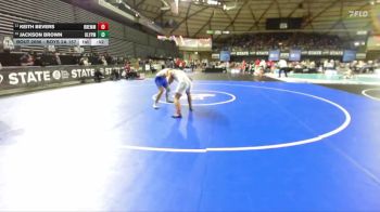 Boys 2A 157 lbs Cons. Round 4 - Jackson Brown, Olympic vs Keith Bevers, Bremerton