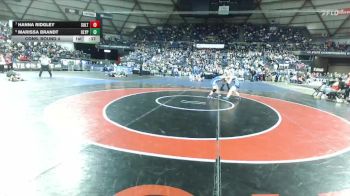 Girls 2A 115 lbs Cons. Round 4 - Marissa Brandt, Olympic (Girls) vs Hanna Ridgley, Sultan (Girls)